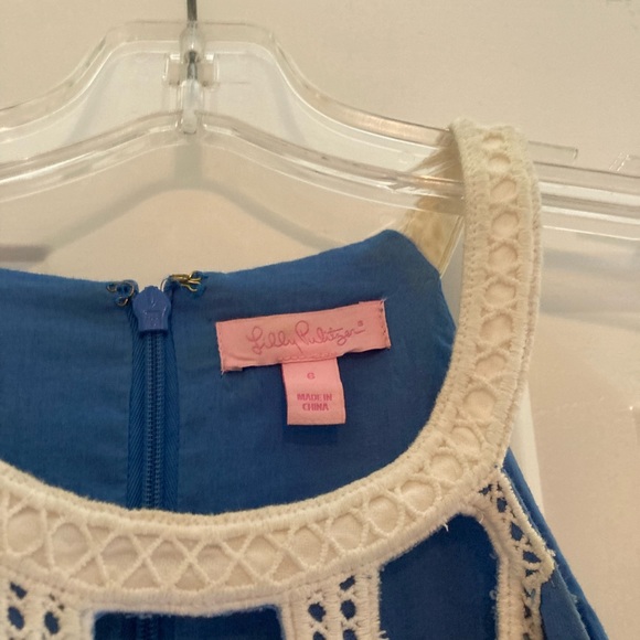 Beautiful blue white lily Pulitzer dress size 6 great condition - Picture 9 of 11